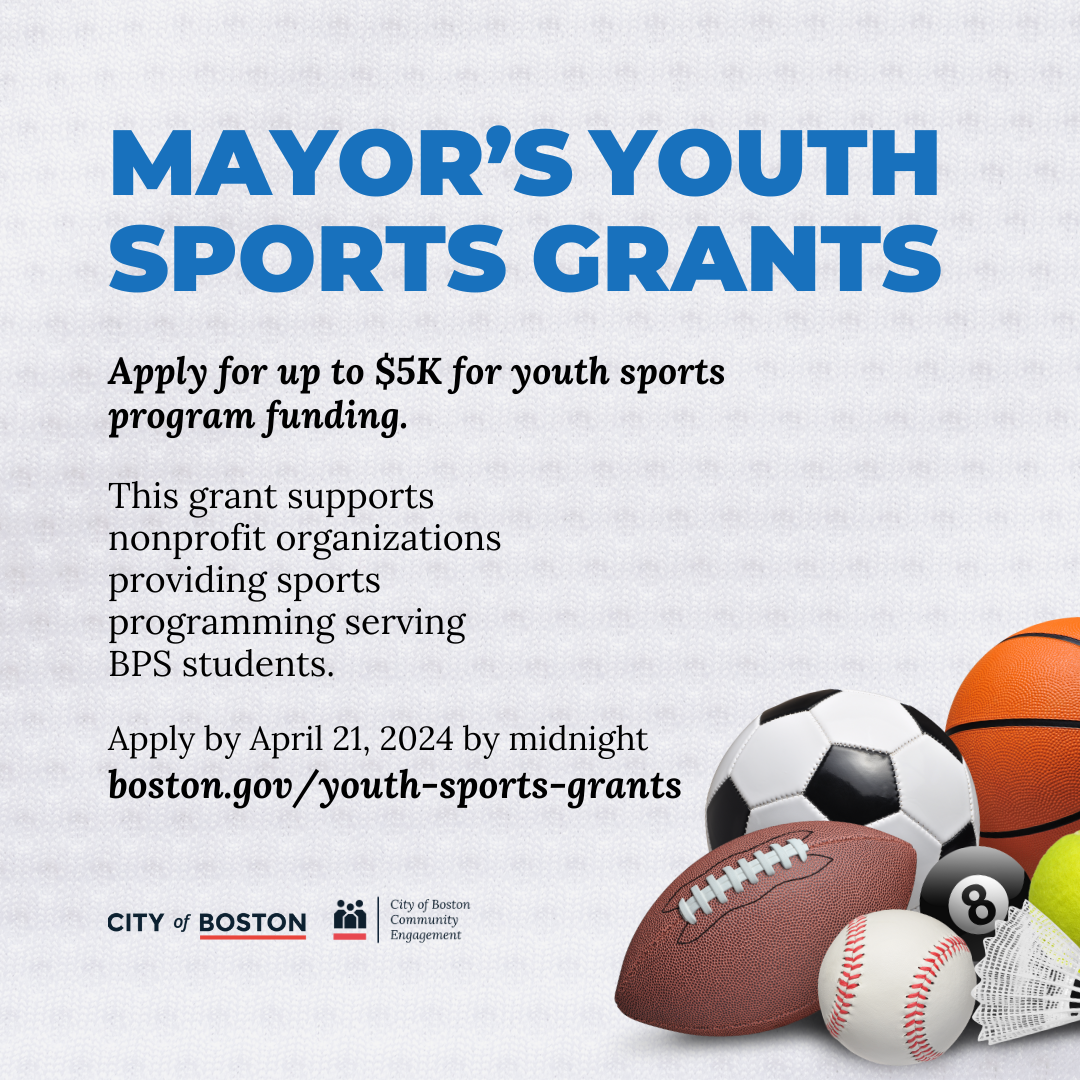 Mayor’s Youth Sports Grant Boston.gov